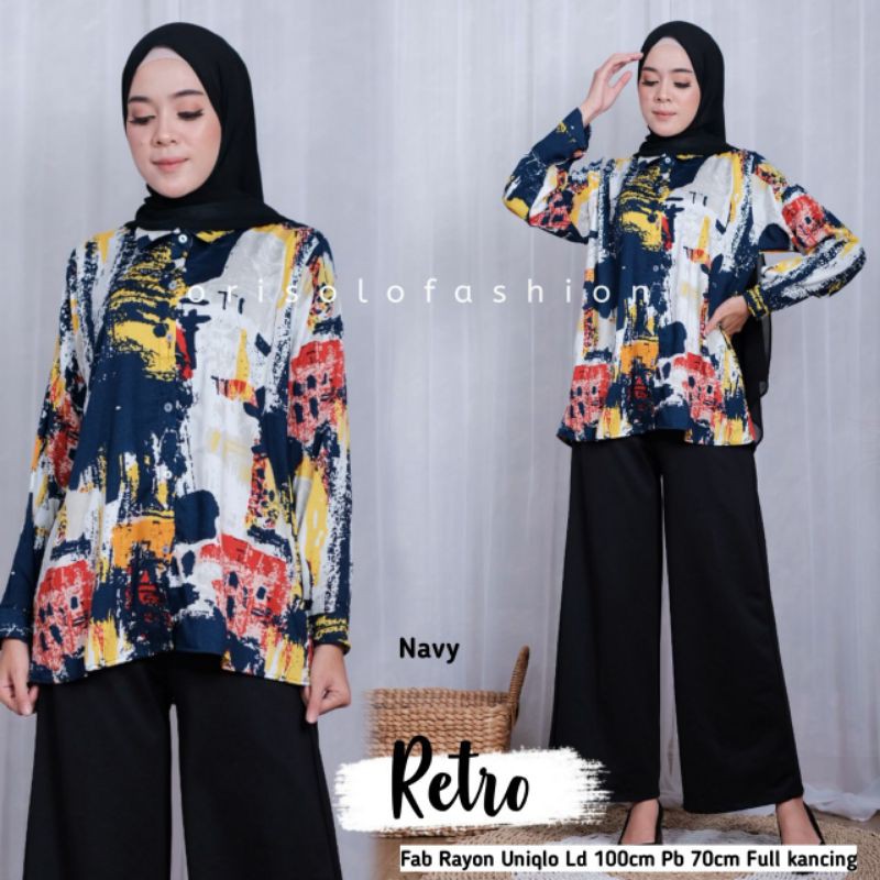 Kemeja Wanita Atasan Wanita Rayon Premium Murah Motif Keren By Orisolofashion