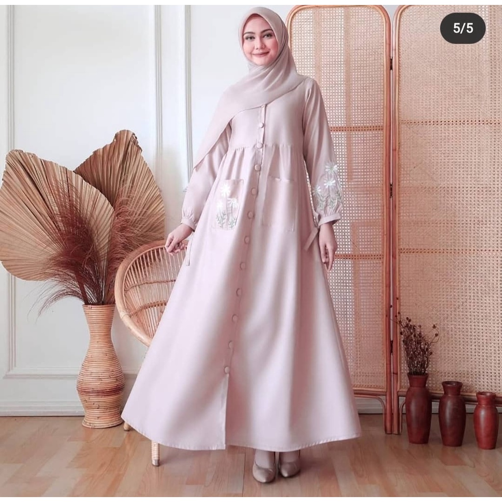 Gamis Toyobo Premium Mix Bordir Jumbo Ld 120 130 140 DAISY DRESS OVERSIZE S M L XL XXL XXXL 5L Gamis Kondangan Wanita