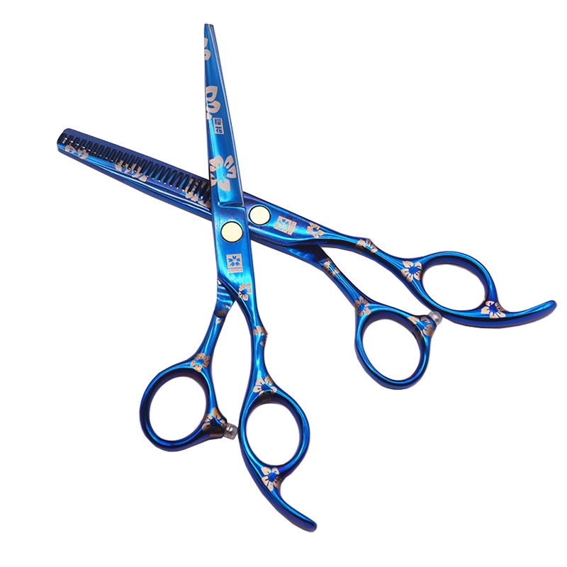 【COD+Dalam stok+Pengiriman Cepat】YUN Gunting Sasak Rambut Stainless 6 Inch Gunting Rambut  Barber Shop Hair Scissor   Grooming Hairdressing Hair Styling Gunting Penipis Rambut Sakura Gunting Gigi / Pemotong Datar Ringan  Nyaman Digunakan