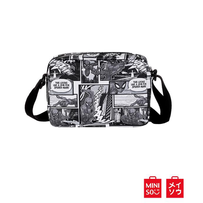 MINISO OFFICIAL MARVEL CROSSBODY BAG / TAS SELEMPANG - ABUABU TUA