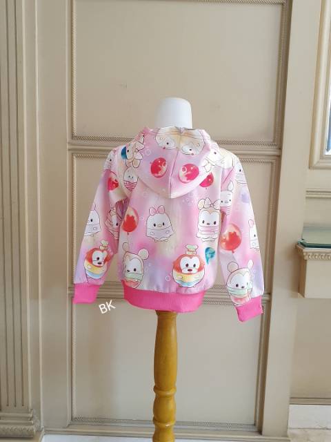 81174/75 TSUM TSUM OUTER / JACKET HODDIE ANAK MOTIF TSUM TSUM IMPORT KOREA TEBAL BAGUS MURAH