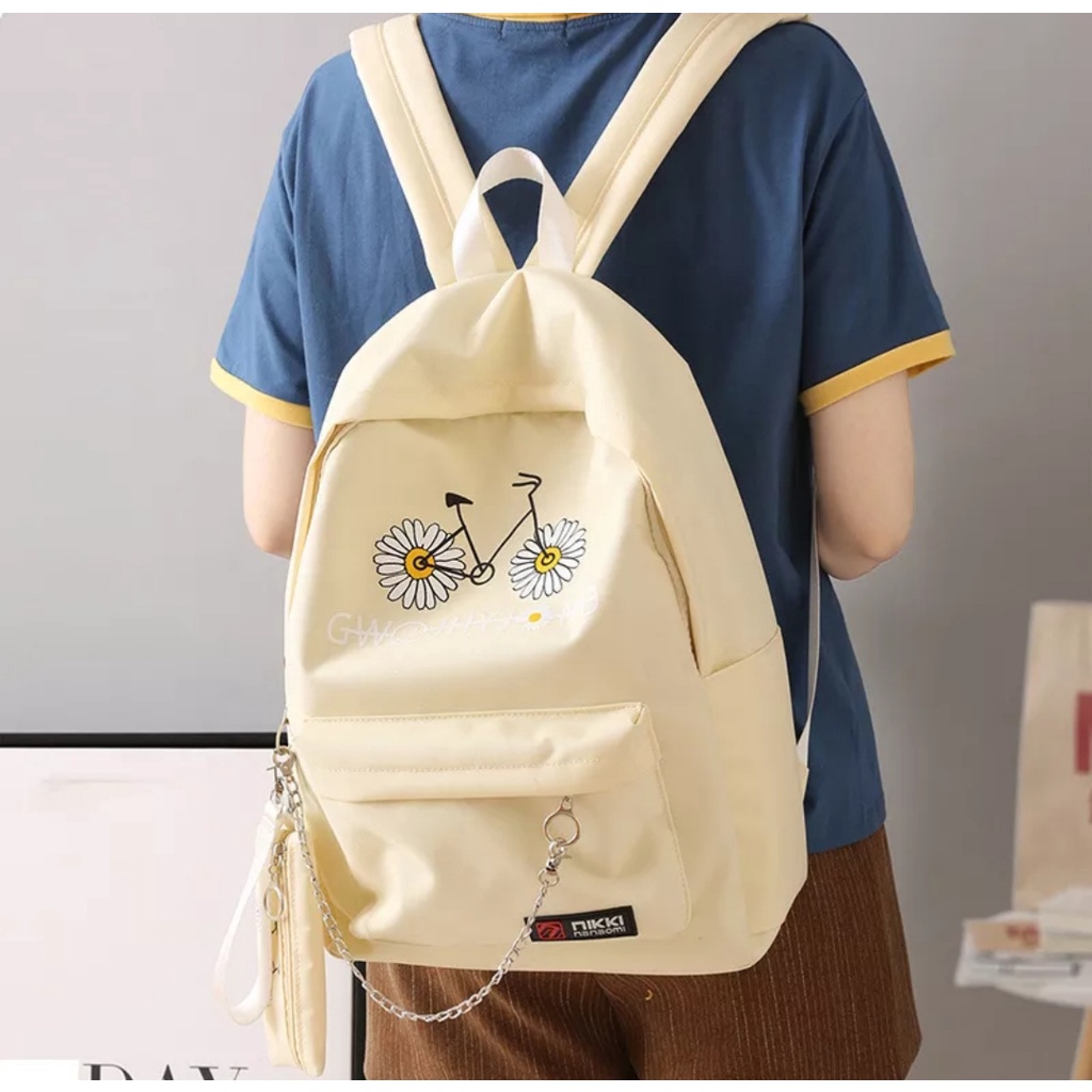 BARU 2023 Tas Sekolah Korean Style Tas Ransel Wanita Backpack Korean Fashion Tas