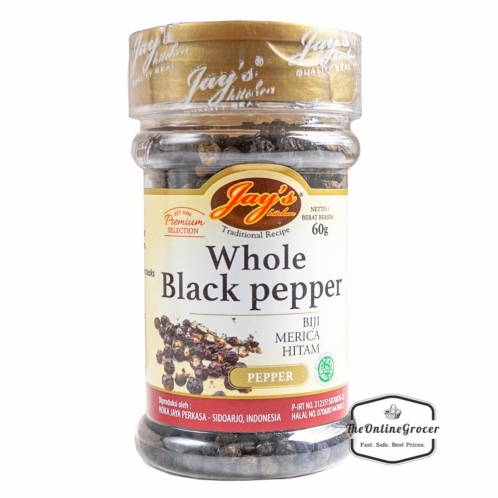 Jay’s Whole Black Pepper 60gr – Biji Lada Hitam