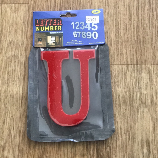 

GM LABEL ACRYLIC HURUF U 10 CM ( MERAH )