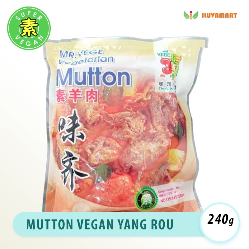 

Mr. Vege Mutton 240gr Vegan Daging Kambing Nabati Tun Yang Rou Vegetarian