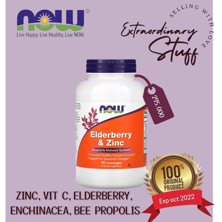 NOW FOODS ELDERBERRY & ZINC / NOW FOODS ZINC 90 LOZENGES
