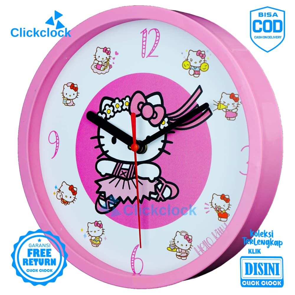 Jam Dinding Analog Anak Anak Ballet Hellokity NN1211 Besar Hiasan Dinding Murah