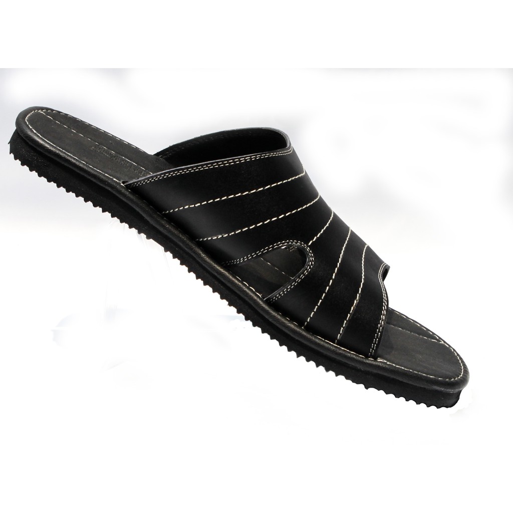 Sandal Slop Slide Pria Kulit Asli Kasual Rasheda Gr 10  Big Size