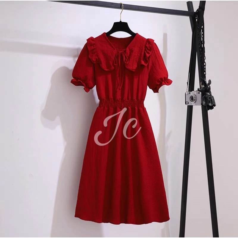 JC- Midi Dress Ziva / Dress Wanita Premium murah / Dress Korea Wanita Terbaru