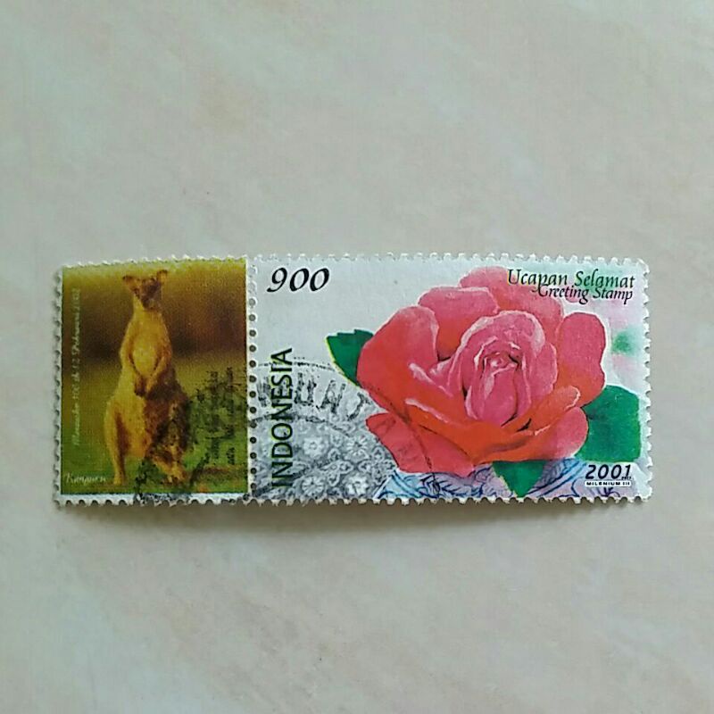 

(AA) Perangko Prisma Bunga Mawar Type 2 - Kanguru 2003 Used
