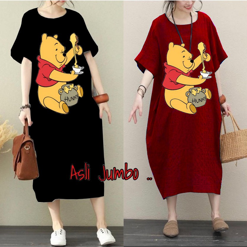 LONG DRESS JUMBO WANITA HUNNY HUNNY