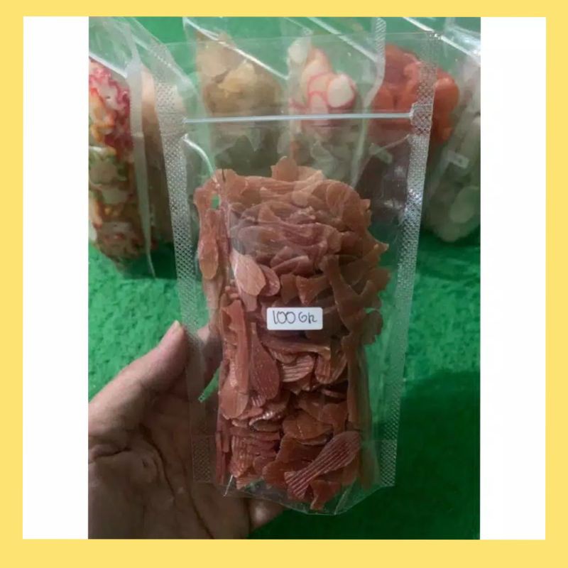 

Kerupuk Mentah Bentuk ikan /Kerupuk Singkong Bulat Gurih 100 gr