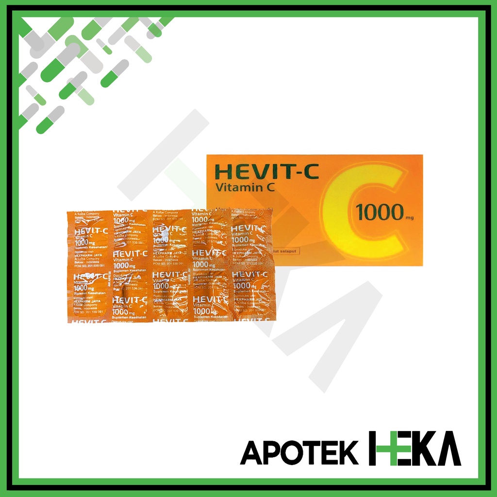 Hevit-C 1000 mg Box isi 10x10 Tablet - Vitamin C (SEMARANG)