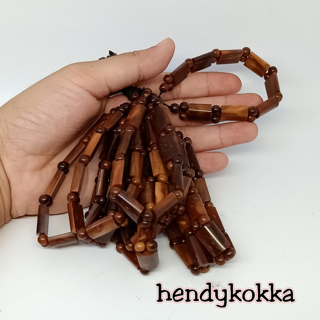10 gelang kokka kaukah plat kotak coklat