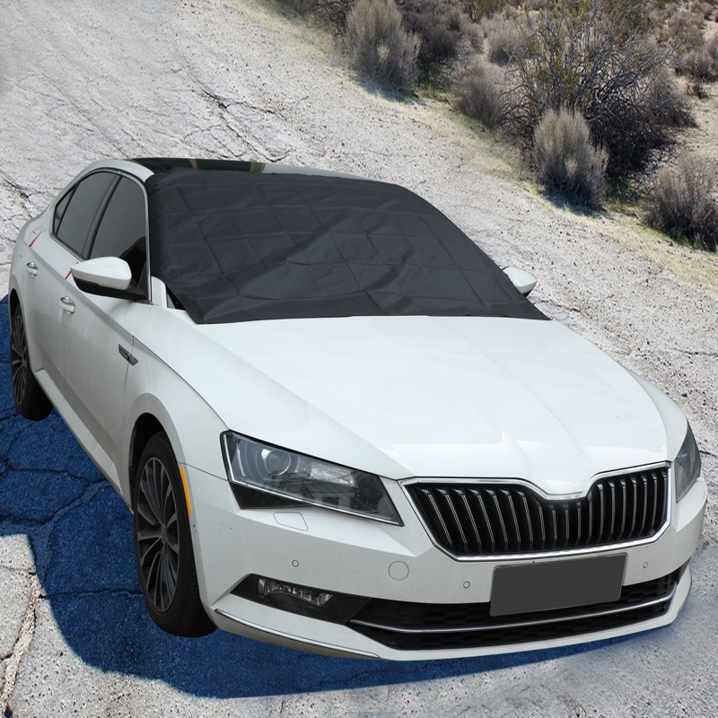 Stylish Car Sun Shade Foldable Strong Magnetic Kerai Mobil Untuk Kaca Depan Tahan Air Penutup Pelindung Debu Musim Dingin Penutup Jendela Depan Mobil Car Cover UV Protection