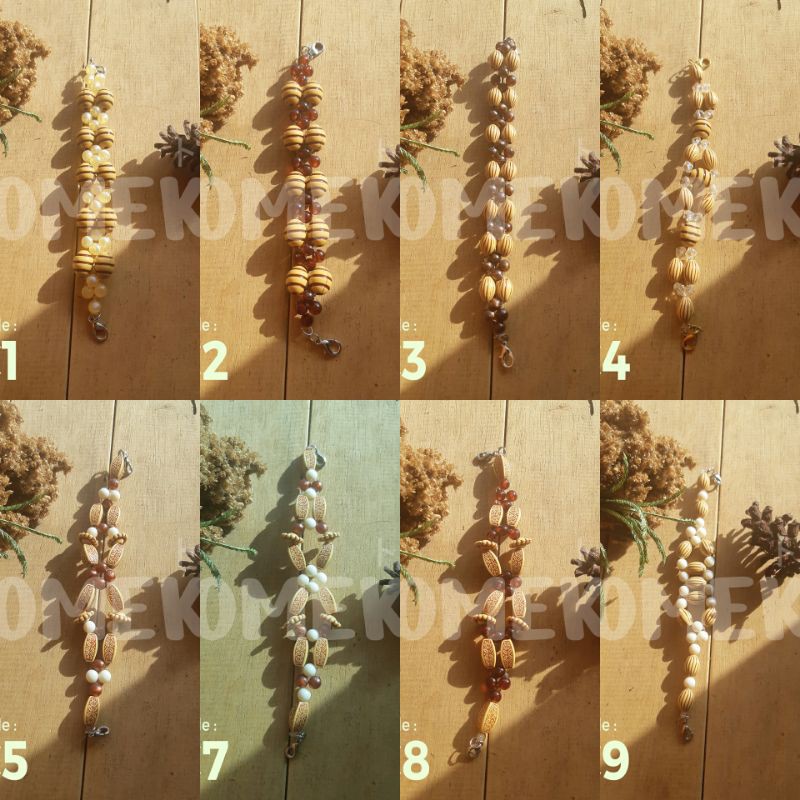 Tali Masker/ Pengait Masker/ Kaitan Masker/ Konektor Masker Manik Kayu