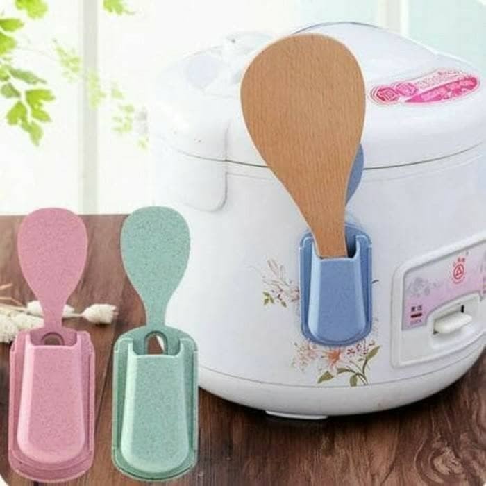 Rinmarket Holder Centong Nasi Magic Com Tempat Dudukan Sendok Tempel Rice Cooker Vacum Vacuum - BPA 