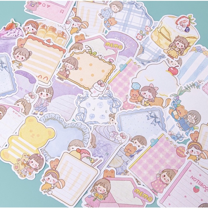 

memopad kertas catatan lucu untuk journal scrapbook diary DIY part 1