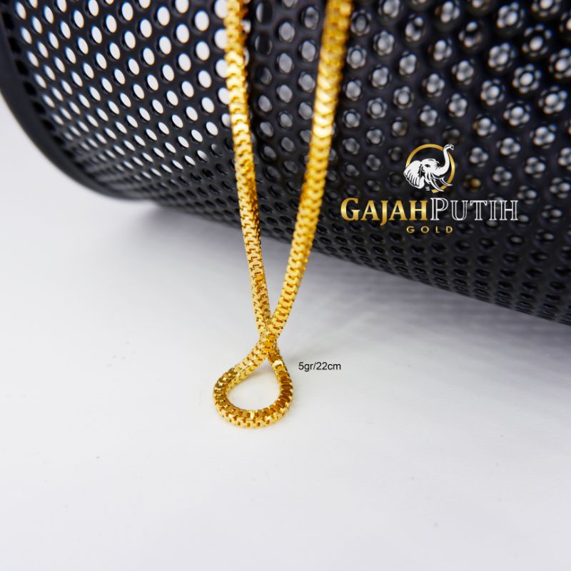 5gr Kalung Model Italy Milano Emas Asli Kadar 420 kodeN35022