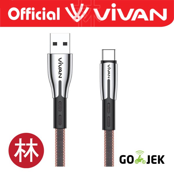 Vivan BTK-CS Kabel Data Cable Type C USB-C Fast Charging 3A 1M New BTK-C