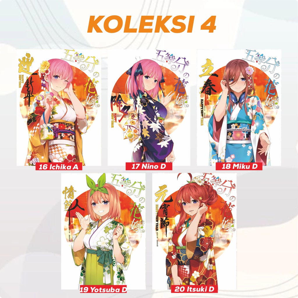Poster Go Toubun No Hanayome Anime Size A4+ - Ichika Nino Miku Yotsuba Itsuki Fuutaro-6