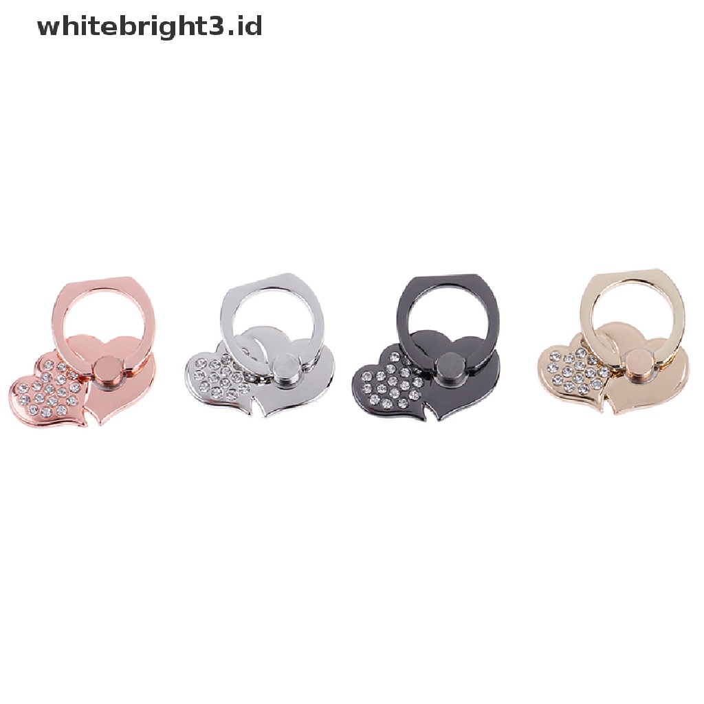 (whitebright3.id) Ring stand holder Bentuk Hati Rotasi 360 Derajat Untuk Handphone / tablet