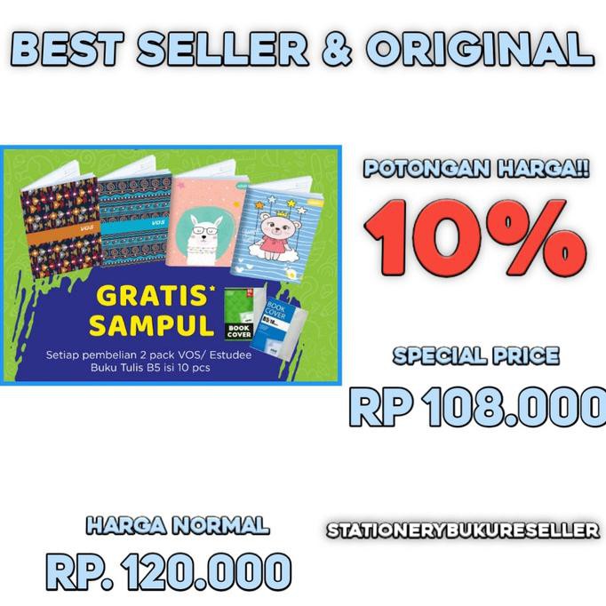 

Buku Tulis Vos/Estudee Paket Hemat Cococakesale88