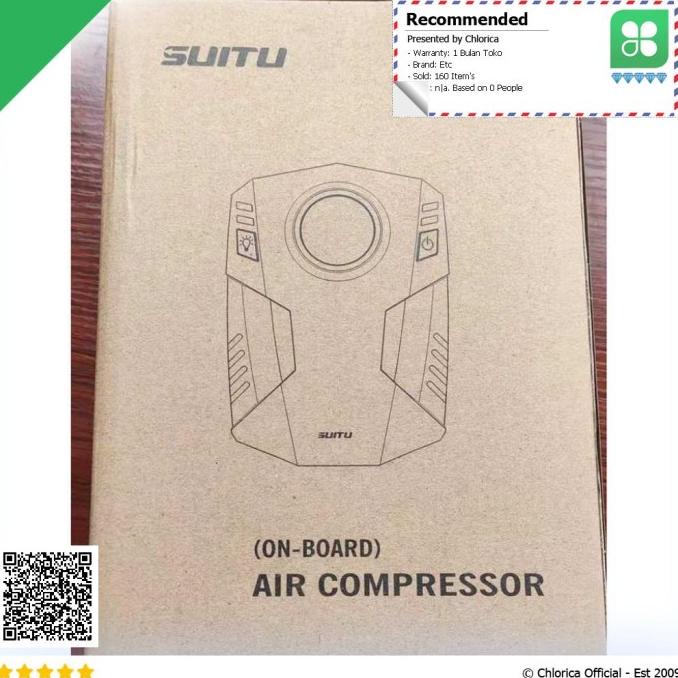 SUITU Inflator Pompa Angin Ban Mobil Elektrik LCD Display - ST-5002