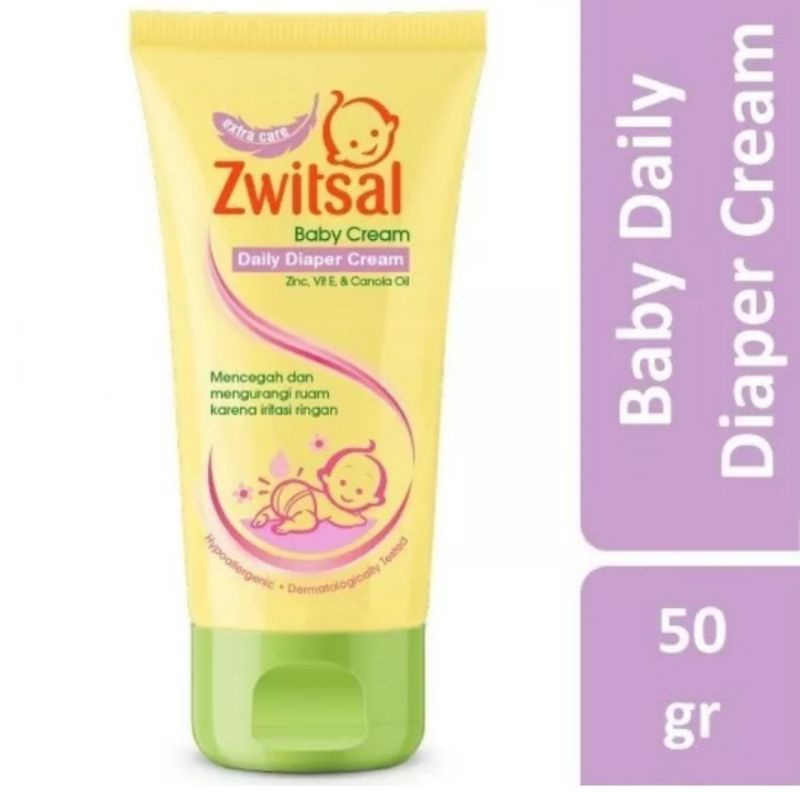 Zwitsal Baby Daily Diaper Cream Extra Care 50ml - Krim Bayi Ruam Popok Iritasi