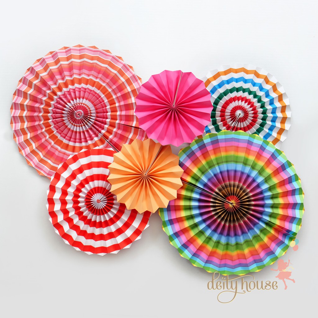 

A SET OF PAPER FAN PINWHEEL - SOMBRERO