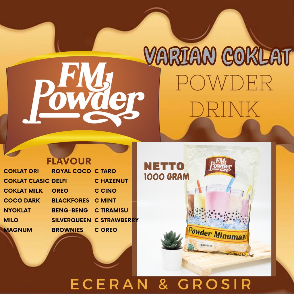 FM POWDER 1 KG - BUBUK MINUMAN BUBUK MINUMAN RASA BUBUK MINUMAN PREMIUM BUBUK MINUMAN BOBA SERBUK MINUMAN ANEKA RASA BUBUK MINUMAN KEKINIAN SERBUK MINUMAN POWDER MINUMAN SERBUK MINUMAN BOBA BUBUK MINUMAN 1KG