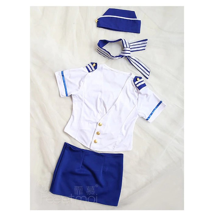 TBI Import Cosplay Lingerie Pramugari Flight Attendand BajuTidur Sexy