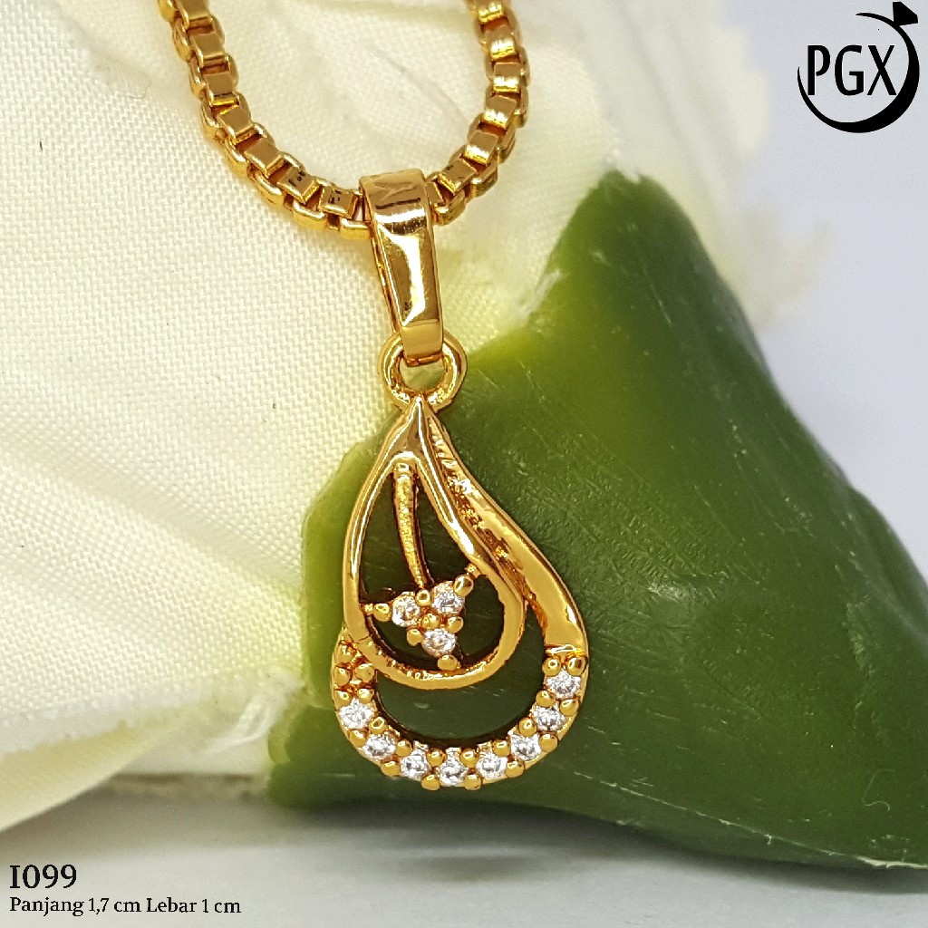 PGX Liontin Kalung Xuping Wanita Aksesoris Fashion Perhiasan Lapis Emas  - I099