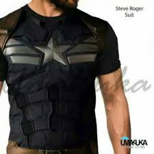 baju kaos 3d umakuka STEVE ROGER batman iron man spiderman hulk tshirt anak & dewasa pria original