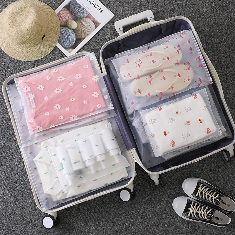 POUCH ZIPPER BAG ORGANIZER BAG DENGAN ZIP LOCK TEMPAT PENYIMPANAN TRAVEL SERBAGUNA