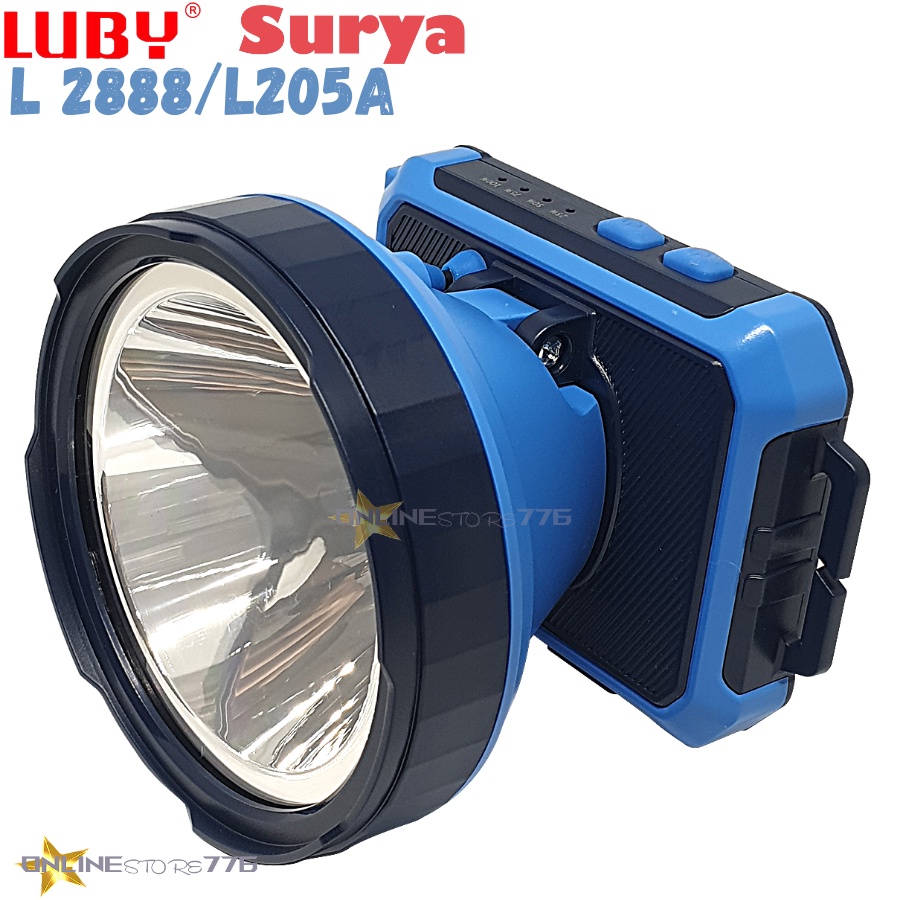 SENTER KEPALA SURYA 205A / 206A / LUBY L2888 / HEADLAMP LUBY L2888  / L2888 / L-2888 / RECHARGEABLE