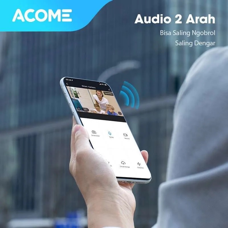 ACOME Smart IP Camera CCTV WIFI Indoor Kamera Audio Full 1080HD Dalam Ruangan Garansi Resmi APC05