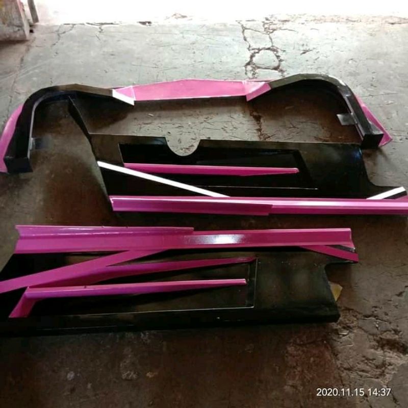 tambahan bemper dan perisay samping carry futura fan t120ss bahan plat
