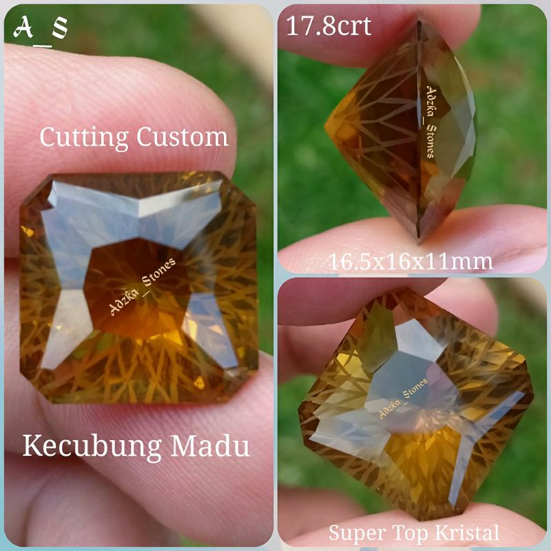 Kecubung Madu Super Top Kristal Cutting Custom