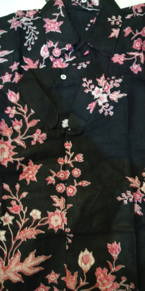 Batik Couple Keluarga Sania Ruffle Ori Ndoro Jowi Dnt Motif Cibulan Pink