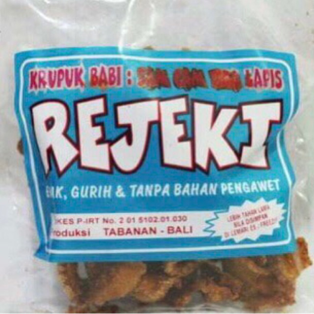 

Kerupuk Babi Samcan 3 Lapis REJEKI Khas Bali 70gr