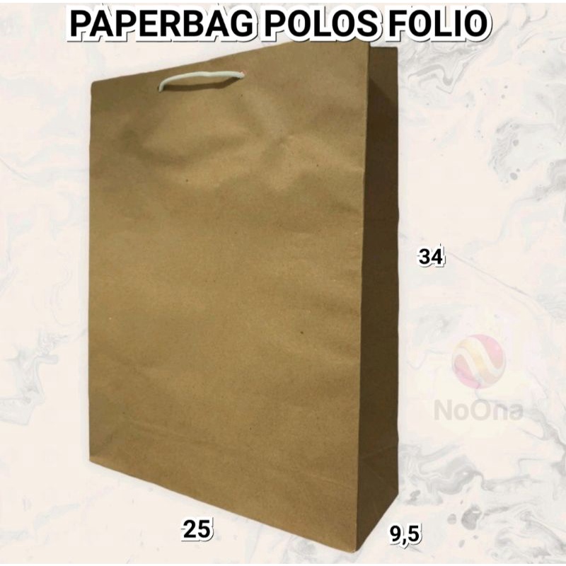 

Paperbag Folio Polos 25 x 9.5 x 34 / Tas Tali Kertas Folio Polos