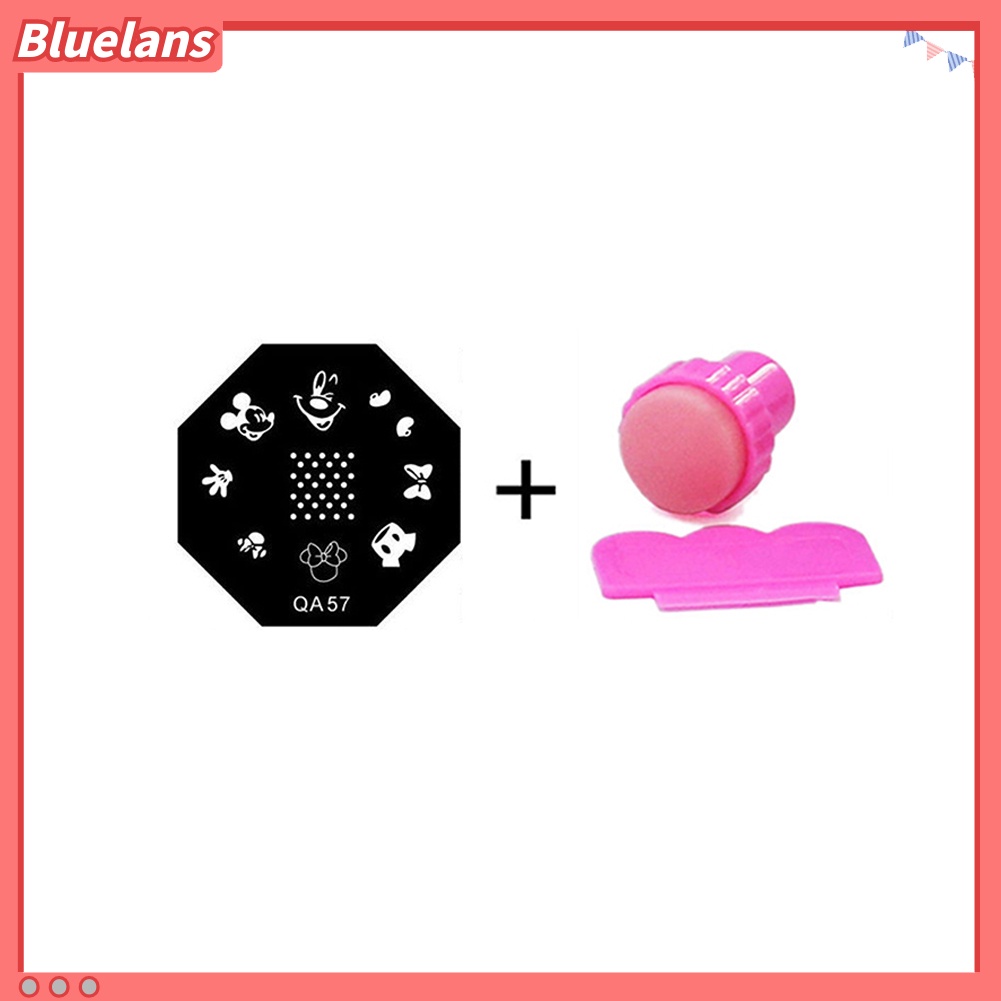 Bluelans Stempel / Cap / Stempel / Cap Kuku Motif Print Untuk Nail Art / Manicure