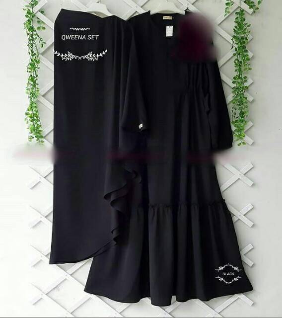 DRESS MUSLIM, baju wanita, baju gamis, dress, gamis, Baju gamis, fashion wanita, QWEENA SYARI