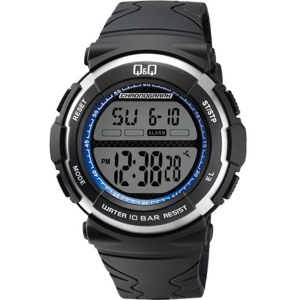 Jam Tangan Pria Casual Sporty Rubber Digital Original Q&amp;Q QnQ QQ M159 M159J Series