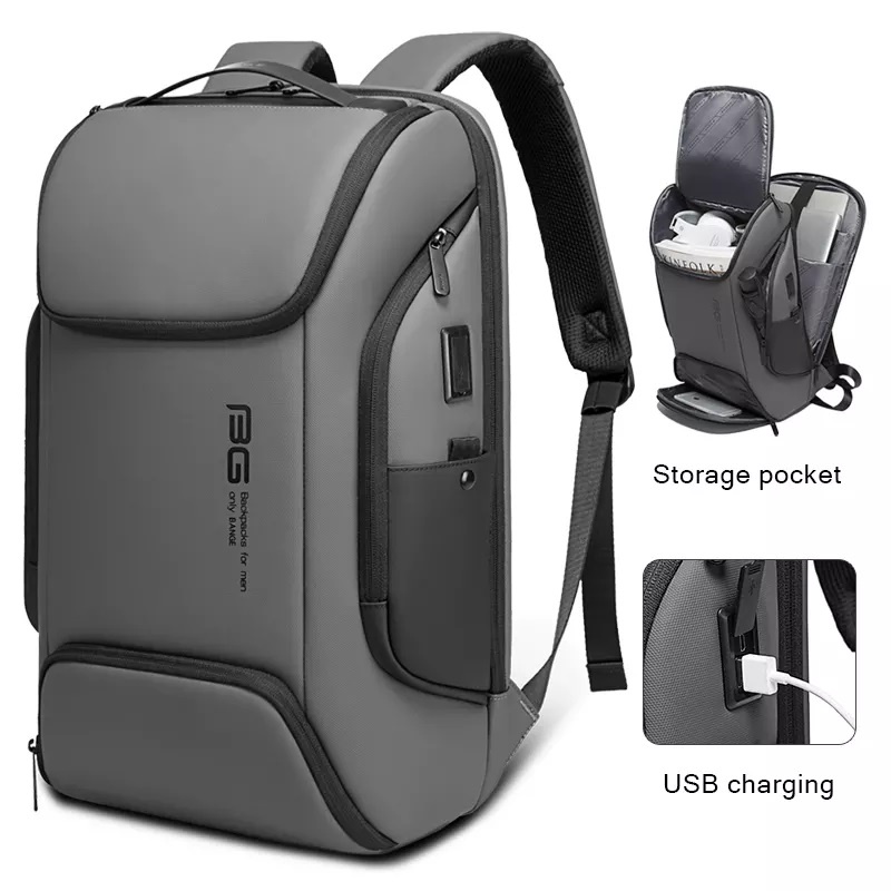 BG7267 Bange Tas Ransel pria Laptop Kerja Backpack USB 15.6 Inch