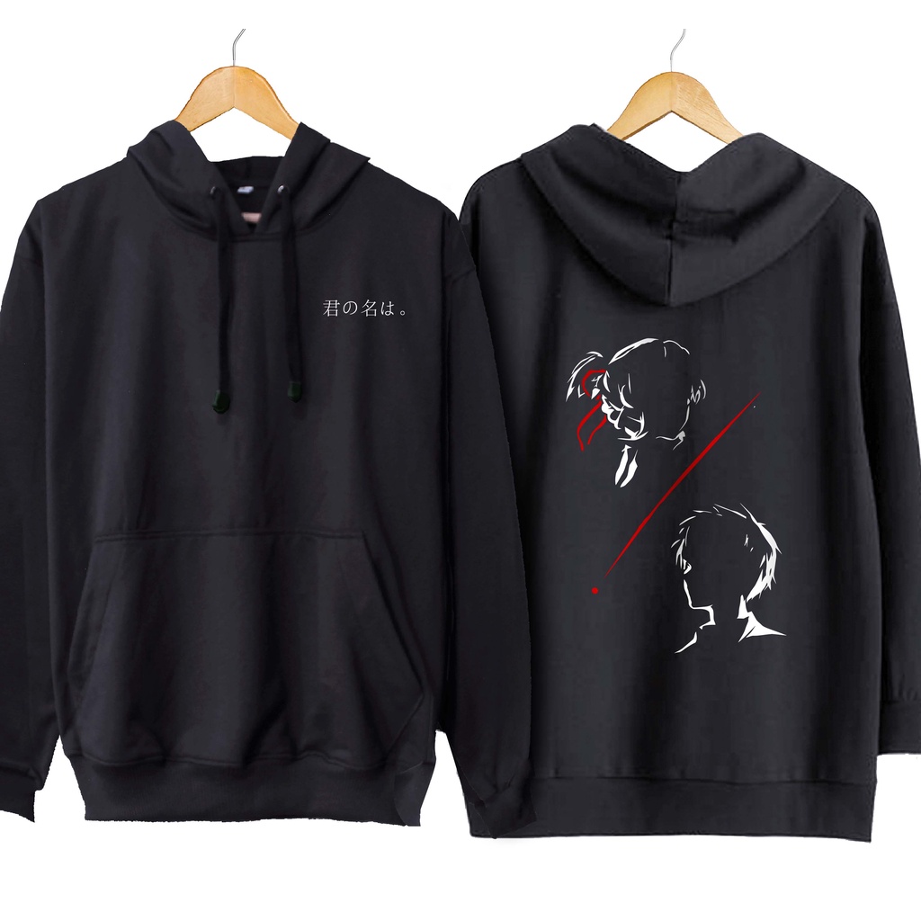 Jaket hoodie jumper anime TAKI MITSUHA HAIRBANDS - KIMI NO NAWA/YOUR NAME material cotton combed 30s