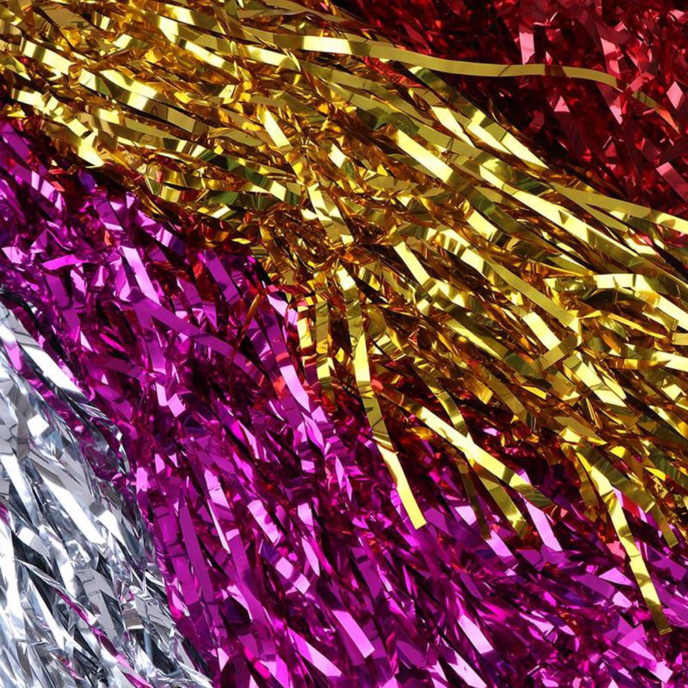 Lanfy Cheerleading Pom Pom Pesta Kostum Team Olahraga Gagang Plastik Metalik Streamer Anak Dewasa Pompom Cheer