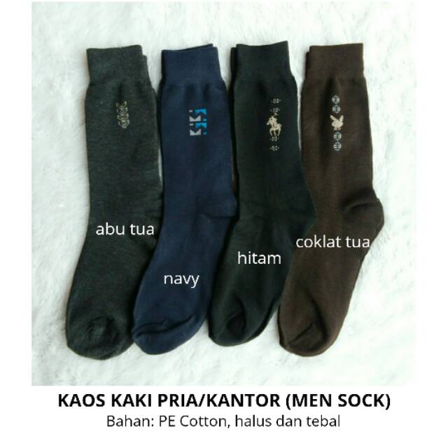 Mensock/Kaos Kaki Kerja Casual Kantor Pria/Cowok/Laki-Laki, Menyerap Keringat, Tebal, Premium, Murah