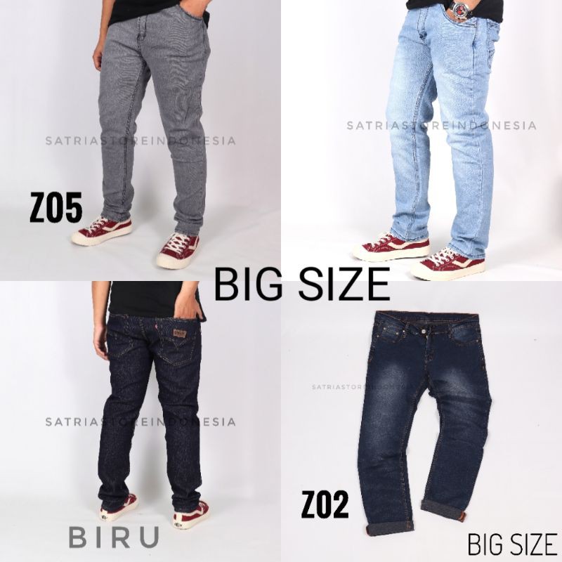 Celana jumbo/Celana panjang soft jeans jumbo/Celana big size /Celana pria jumbo / celana pria